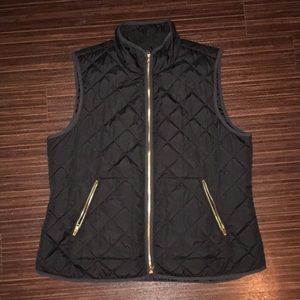 Black Quilted Vest